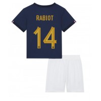 Frankrig Adrien Rabiot #14 Hjemmebanesæt Børn VM 2022 Kortærmet (+ Korte bukser)